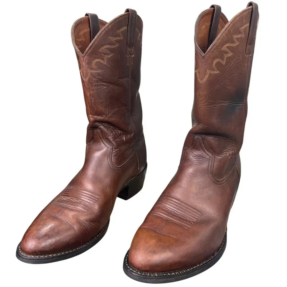 Ariat Men’s Heritage Brown Leather Western Cowboy Boots Size US 13 D